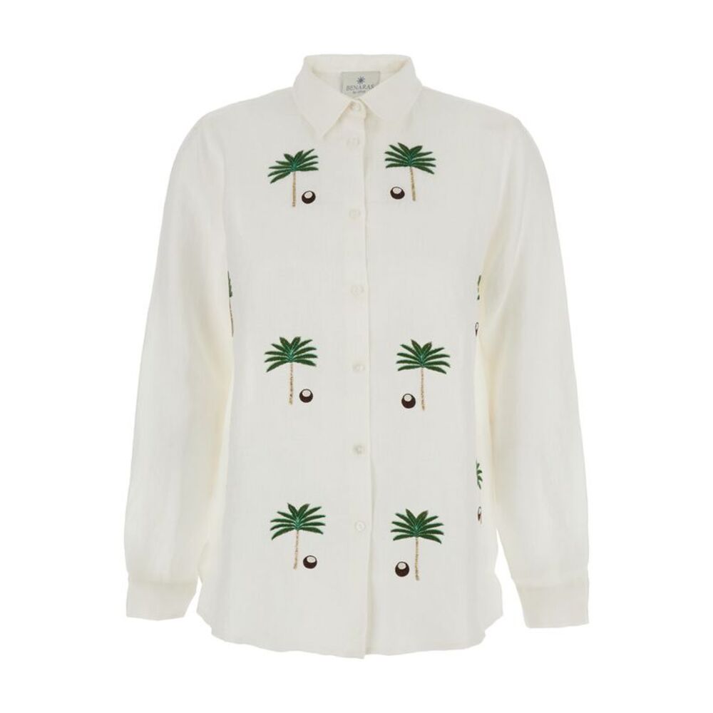 Benaras By Citrus Women Coco Palm Linen Classic Shirt